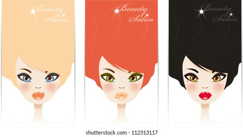 beauty salon template card