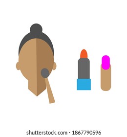 Beauty salon tools icon vector design illustration