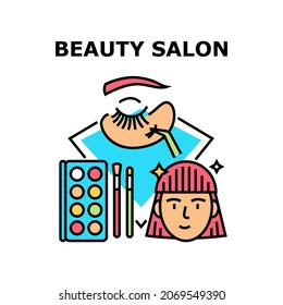 Beauty Salon Vector Icon Concept. Beauty Salon Accessory For Facial And Body Treatment, Fashion Therapy And Makeup With Cosmetology Product Powder Kit. Luxury Therapy Color Illustration