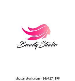 Beauty salon vector logo design template.