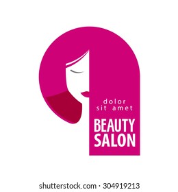 Beauty Salon Vector Logo Design Template. Girl, Woman Or Hair Salon, Barbershop Icon