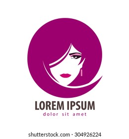 Beauty salon vector logo design template. Spa, woman or fashion icon