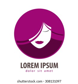 beauty salon vector logo design template. cosmetic, makeup or young woman icon