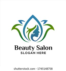 The beauty and salon vector logo is simple and elegant