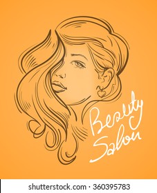 Beauty salon vector logo. Spa or cosmetics icon