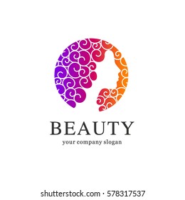 Beauty salon vector logo template