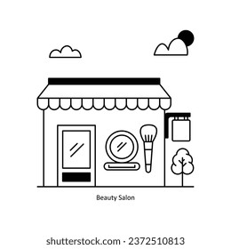Beauty Salon vector Solid  Design illustration. Symbol on White background EPS 10 File 