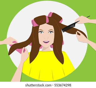 beauty salon.vector illustrator