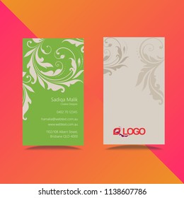 Beauty Saloon Business Card Design Template 