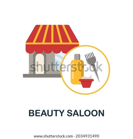 Beauty Saloon flat icon. Colored sign from small business collection. Creative Beauty Saloon icon illustration for web design, infographics and more