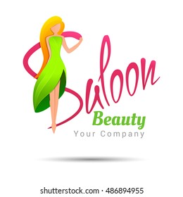 Icono del salón de belleza. Ilustración de diseño de logotipo de Vector. Plantilla para su empresa. Concepto colorido abstracto creativo.