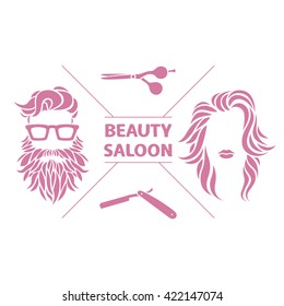 Beauty saloon logo, Vector illustration