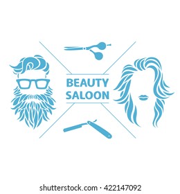 Beauty saloon logo, Vector illustration