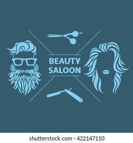 Beauty saloon logo, Vector illustration