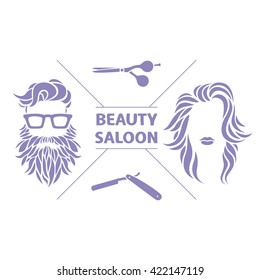Beauty saloon logo, Vector illustration