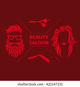 Beauty saloon logo, Vector illustration