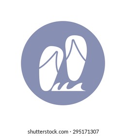 Beauty sandal beach shoes fashion pictogram icon set, collection for design presentation in vector
