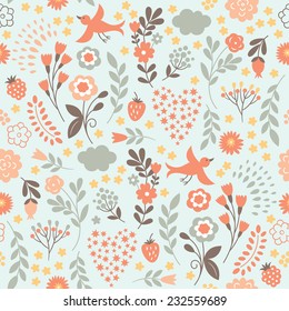 beauty seamless floral pattern