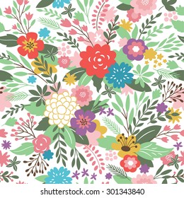 Schönheitsnahtlose Blumenmuster
