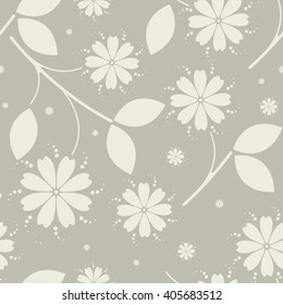 Beauty seamless pattern with flowers can be used for design fabric, linen, wallpaper, print and  more designs. Vector template.
