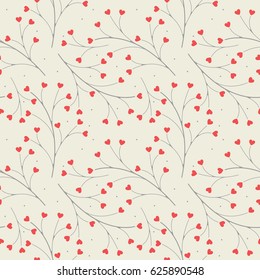 Beauty seamless pattern with hearts. Hipster template can be used for design fabric, wrapping paper, package, covers, linen and more ideas.