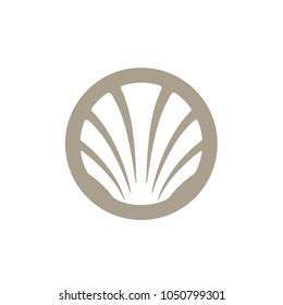 Beauty Seashell Oyster Scallop Shell Bivalve Cockle Mussel Clam Simple Silhouette logo design 