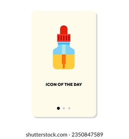 Beauty serum flat vector icon. Pipette cream isolated vector. Self care and health concept. Vector illustration symbol elements for web design and apps