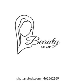 Beauty shop, logo design, vector template EPS 10