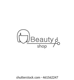 Beauty shop, logo design, vector template EPS 10
