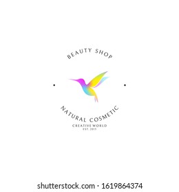 Beauty shop. Natural cosmetic. Logo template