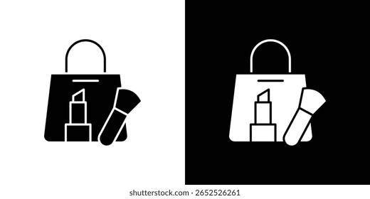 Beauty shopping icon symbol collection. Flat vector stock illustration.