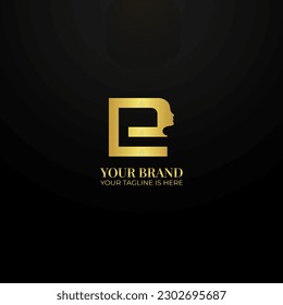 Silueta De Belleza Letra Inicial E Diseño Del Vector, Logo De Belleza, Spa, Salón, Clínica, Logo De Skincare