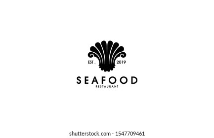 Beauty Simple Silhouette Shell / Oyster / Scallop logo design inspiration - Vector