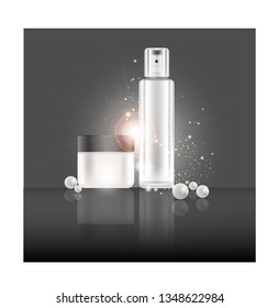 Beauty skin care cosmetics anti-aging elements vector for the art works flyers orinvitation and banners ,background