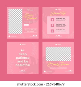 Beauty skincare treatment social media post template