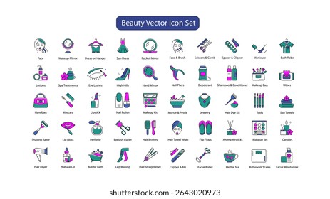 Beauty and Skincare Vector Icon Design