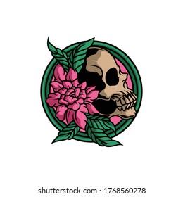 beauty skull logo for commercial use