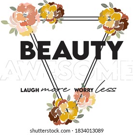 beauty slogan print for t-shirt typography vector