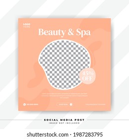 Beauty And Spa Center Social Media Instagram Post Template