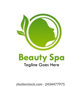 Beauty spa design logo template illustration