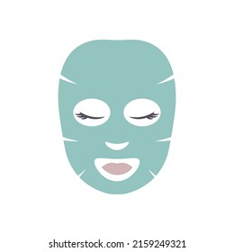 Beauty SPA Face Mask Illustration.