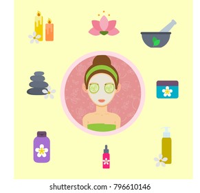 Beauty and Spa Flat icons