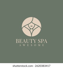 Beauty SPA Flat Logo Design