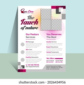 Beauty Spa Flyer or Brochure Template design