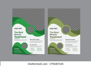 Diseño del volante Beauty & Spa, plantilla de volante creativo.