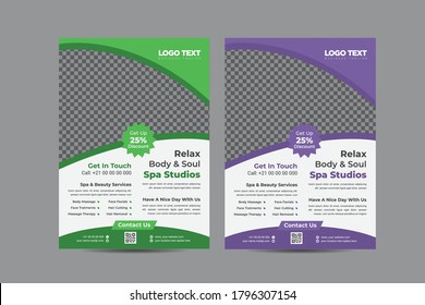 Beauty & Spa Flyer Design ,Creative flyer template. - Powered by Shutterstock - Get 15% off with code: PIKWIZARD15