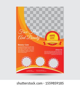 Beauty and Spa Flyer.Vector Spa Flyer Template. Beauty Print Template.