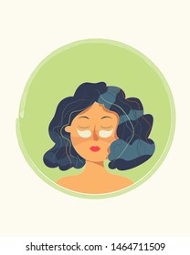Beauty spa girl eye patch
