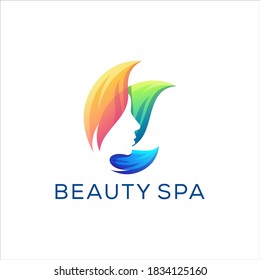 beauty spa gradient logo design