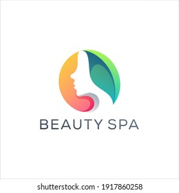 beauty spa gradient logo design